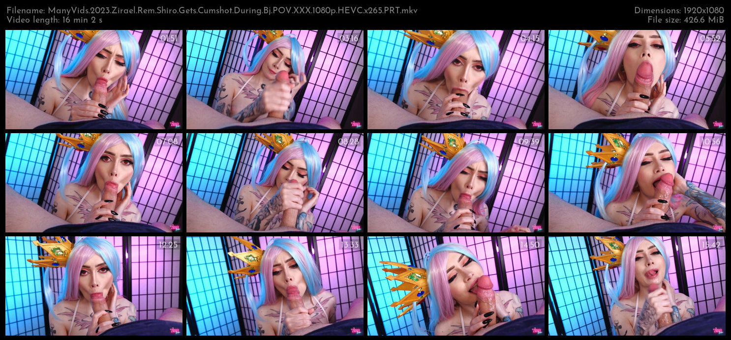 ManyVids 2023 Zirael Rem Shiro Gets Cumshot During Bj POV XXX 1080p HEVC x265 PRT XvX