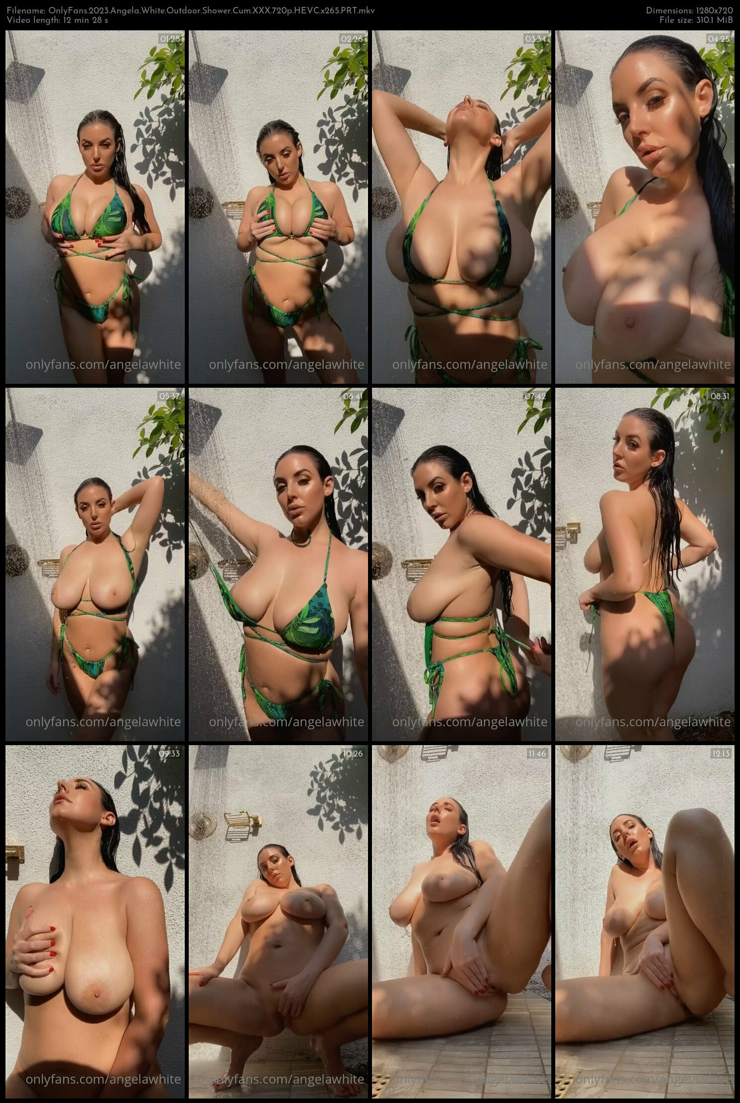 OnlyFans 2023 Angela White Outdoor Shower Cum XXX 720p HEVC x265 PRT XvX